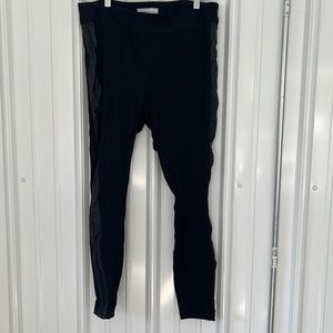 Modamix legging Plus size New black 1x faux leather stripe